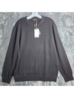 Quince Mongolian Cashmere Henley Sweater Mens XL Black ZJSA001 NWT